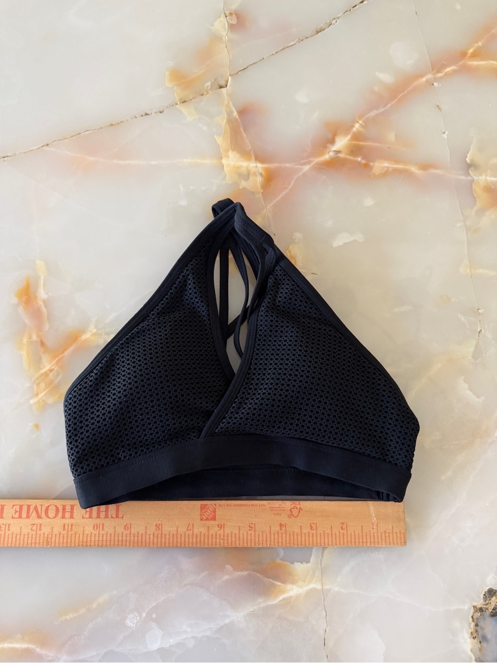Lorna Jane Black Mesh Sport Bralette with Strappy Back